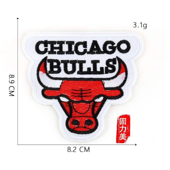 6 шт. логотип баскетбольной команды Chicago bulls Lakes глажка на патч - Цвет: 6pc