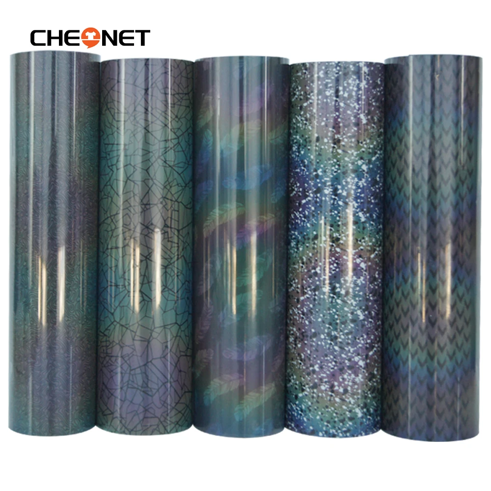 

Free Shipping Reflective Heat Transfer Vinyl HTV Roll:5 Sheet 25x30cm Rainbow Reflective Iron On Vinyl DIY T-shirts