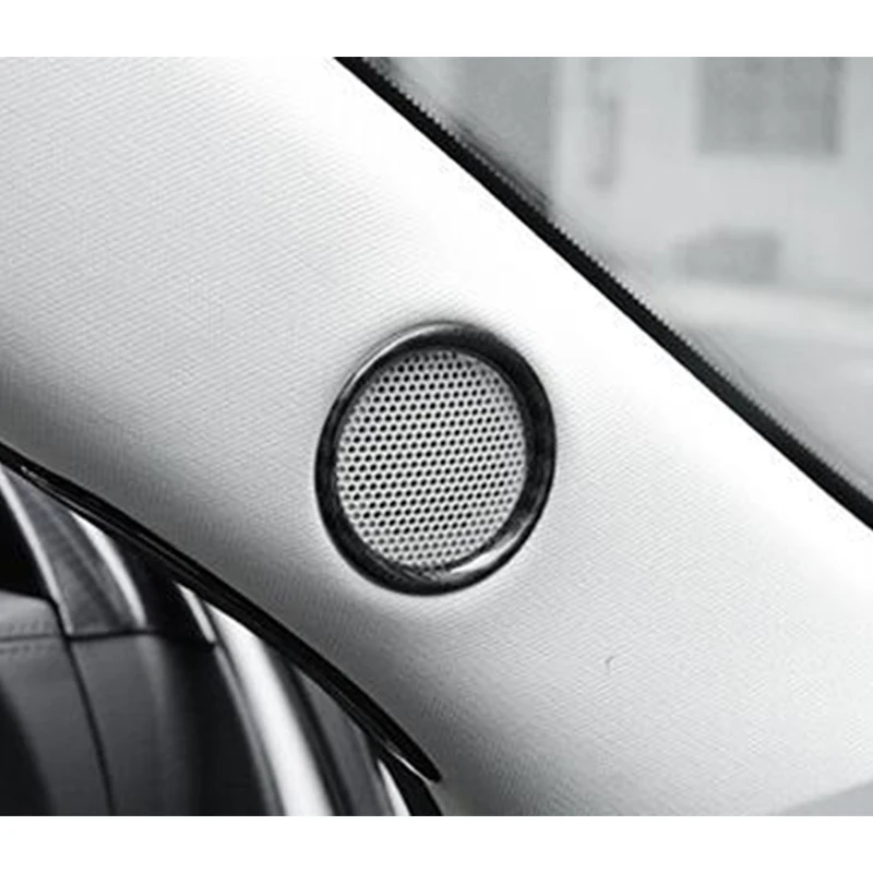 ABS углеродное волокно для Mazda CX 5 2017 2020 аксессуары салона автомобиля A pillar Speaker horn ring