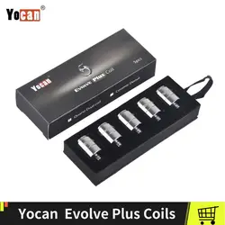 100% оригинал Yocan Evolve Plus Керамика кварцевые двойной катушкой для Evolve Plus воск, пульверизатор, набор 5 шт./лот