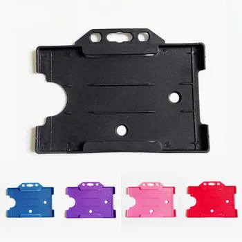 

Case Cover Holder Plastic with J Clip ID Card Lanyard Badge Card Neck Durable Strong Holder Accessories