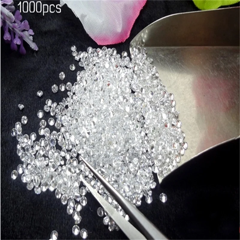 

1.0 MM-1000Pcs AAA Natural Zircon Gems Diamonds VVS Loose Gemstones Crystal Gemstone