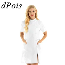 Медицинская одежда костюмы платье для женщин доктор униформа наряд короткий рукав больница Медсестры скраб лабораторное пальто униформа Платье Рабочая одежда