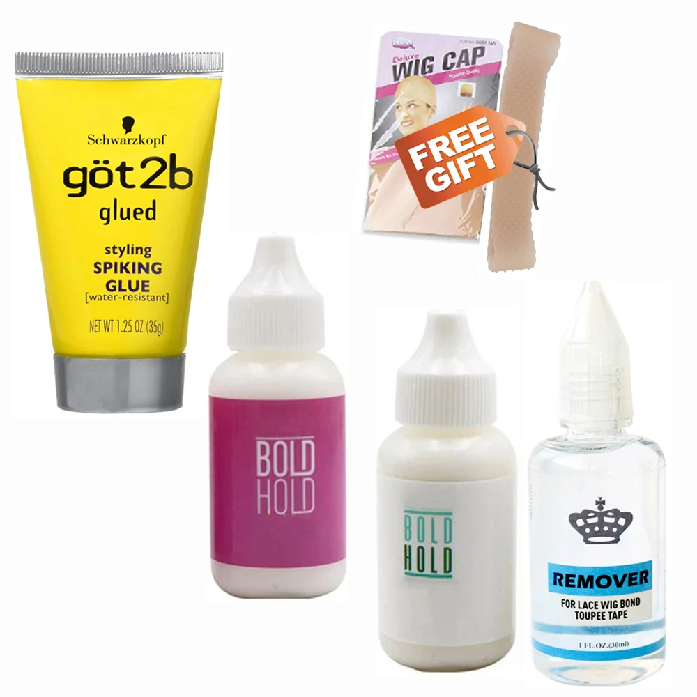 Wig Glue Bold Hold Waterproof Hair Glue For Lace Wig+got2b Glued Spray
