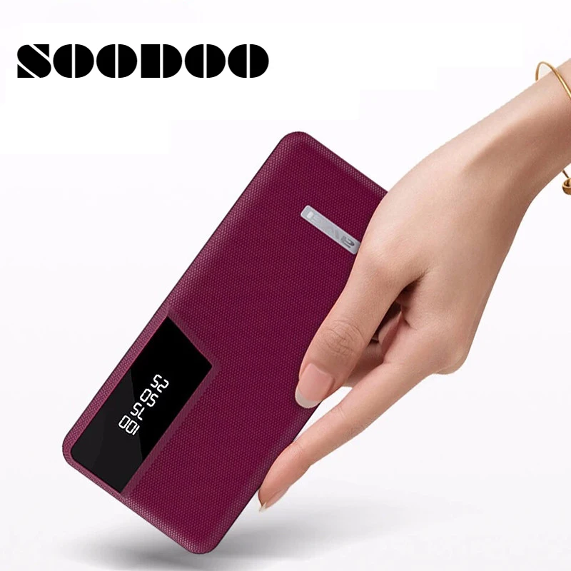 SOODOO чехол для зарядки аккумулятора 2 USB всех мобильных телефонов