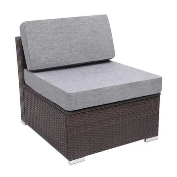 

Oshion Single Outdoor Patio PE Wicker Rattan Armless Sofa