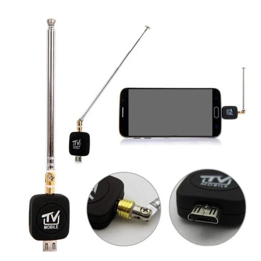 Микро USB мини DVB T HD ТВ тюнер цифровой спутниковый ключ приемник + антенна для Android 4
