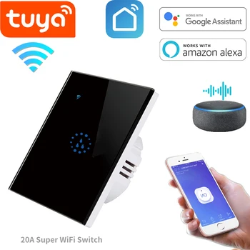 

WiFi Boiler Water Heater Switch 4400W US UK EU AU Standard Wireless Wall Tuya Smart App Remote Control Voice Control Google Home