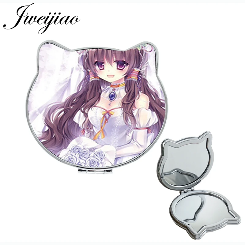 DM68 JWEIJIAO Аниме подарок для молодых девушек портативное зеркало Двухстороннее сказочное кошачье ухо фасонные инструменты ручное зеркало для дня рождения DM58 - Цвет: DM68
