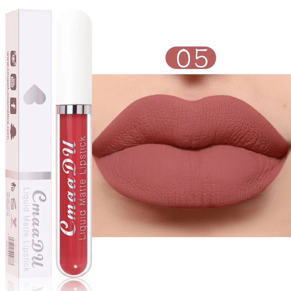 18 Colors Velvet Matte Lipstick Cosmetics Waterproof Nude Liquid Lipstick Long Lasting Matte Lip Tint Makeup Sexy Red Lip Gloss