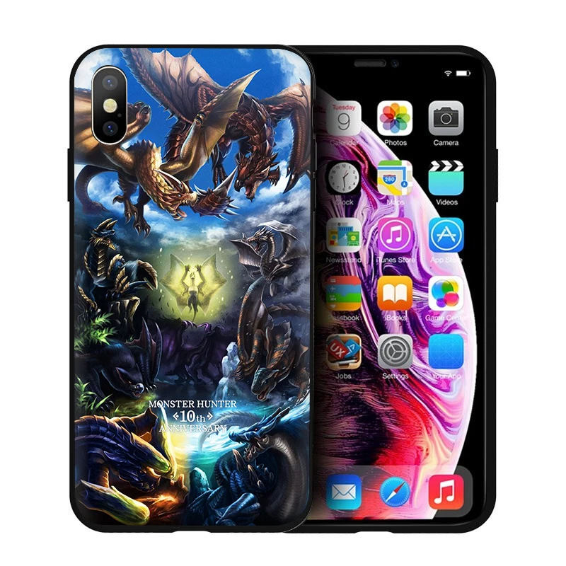 Силиконовый чехол для телефона EWAU Monster Hunter Для iPhone 5 5S SE 6 6s 7 8 plus X XR XS Max - Цвет: B11