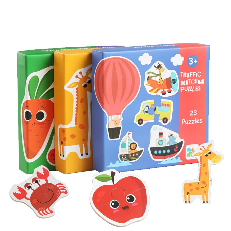 Деревянные игрушки Монтессори игра пазл карточка для раннего обучения