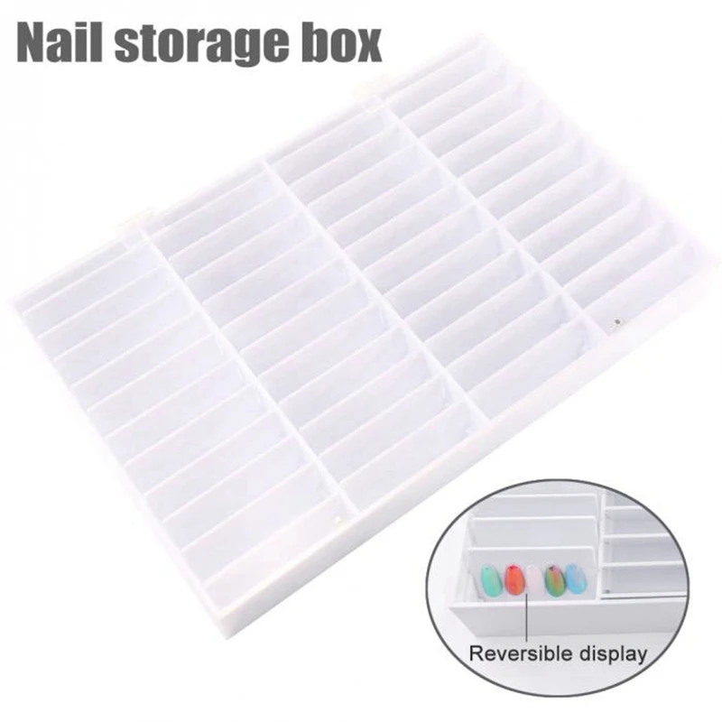 Накладные ногти Советы коробка для хранения 44 отделения дизайн ногтей Декоративный контейнер Ложные ногти Дисплей Чехол
