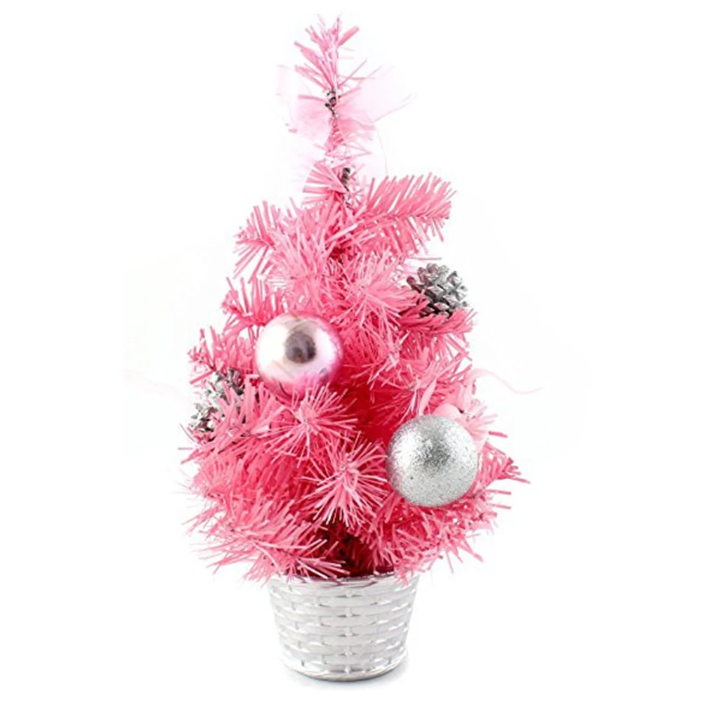 

Christmas Tree Artificial Home Tabletop Gift Festival Bauble Bedroom PVC Stand Mini Party DIY Decoration Ornament