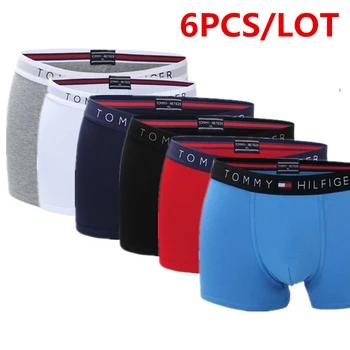 

Tommy-Hilfiger-6pcs/lot mens underwear men cotton underpants male pure men panties shorts underwear boxer shorts cotton solid 01