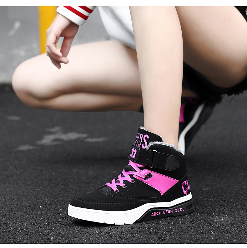 Унисекс, весенние Нескользящие зимние кроссовки для бега, теплые бархатные, сохраняющие тепло, большие размеры, амортизирующие, для спорта на открытом воздухе, тренд, бренд, Zapatillas, Жесткий Корт