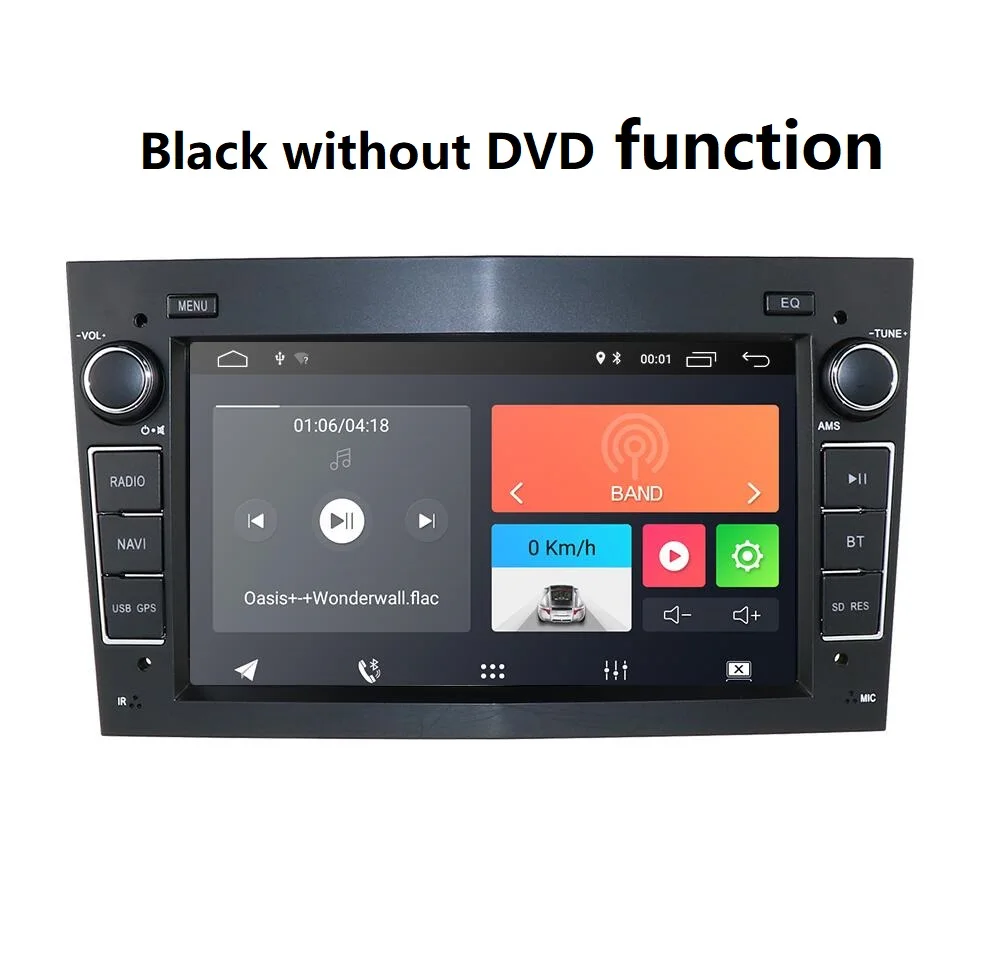 HD 1024*600 четырехъядерный Android 9,0 автомобильный магнитофон gps dvd-плеер для Opel Astra H Vectra Corsa Zafira B C G поддержка OBD2 dab - Цвет: black without DVD