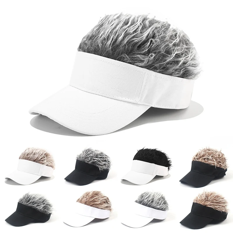 Кепка, парик, бейсболка, родитель-ребенок, шапка унисекс, европейские, американские уличные тренды, остроконечная уличная шляпа от солнца, белый, серый парик