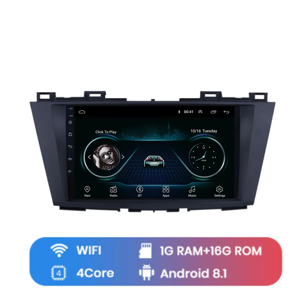 " 4G LTE Android 8,1 для MAZDA 5 2011 2012 2013 мультимедиа автомобильный dvd-плеер навигация gps радио - Цвет: WIFI (1G 16G)