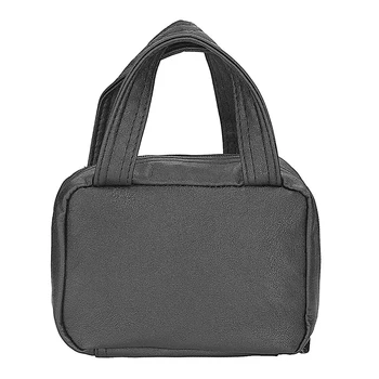 

Practical Square Large Capacity PU Leather Bible Carrying Bag Portable Student Zipper Closure Durable Daily Storage Handbag