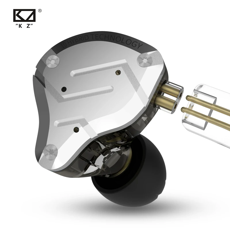 KZ ZS10 PRO 4BA+ 1DD гибридный 5 драйвер в ухо наушник HIFI DJ монитор для бега Спортивная гарнитура съемный 2Pin кабель для наушников