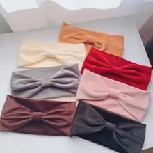 Bandeaux d'hiver en velours doré pour femmes et filles, Turban chaud, solide, nœud doux, accessoires pour cheveux, 2021 