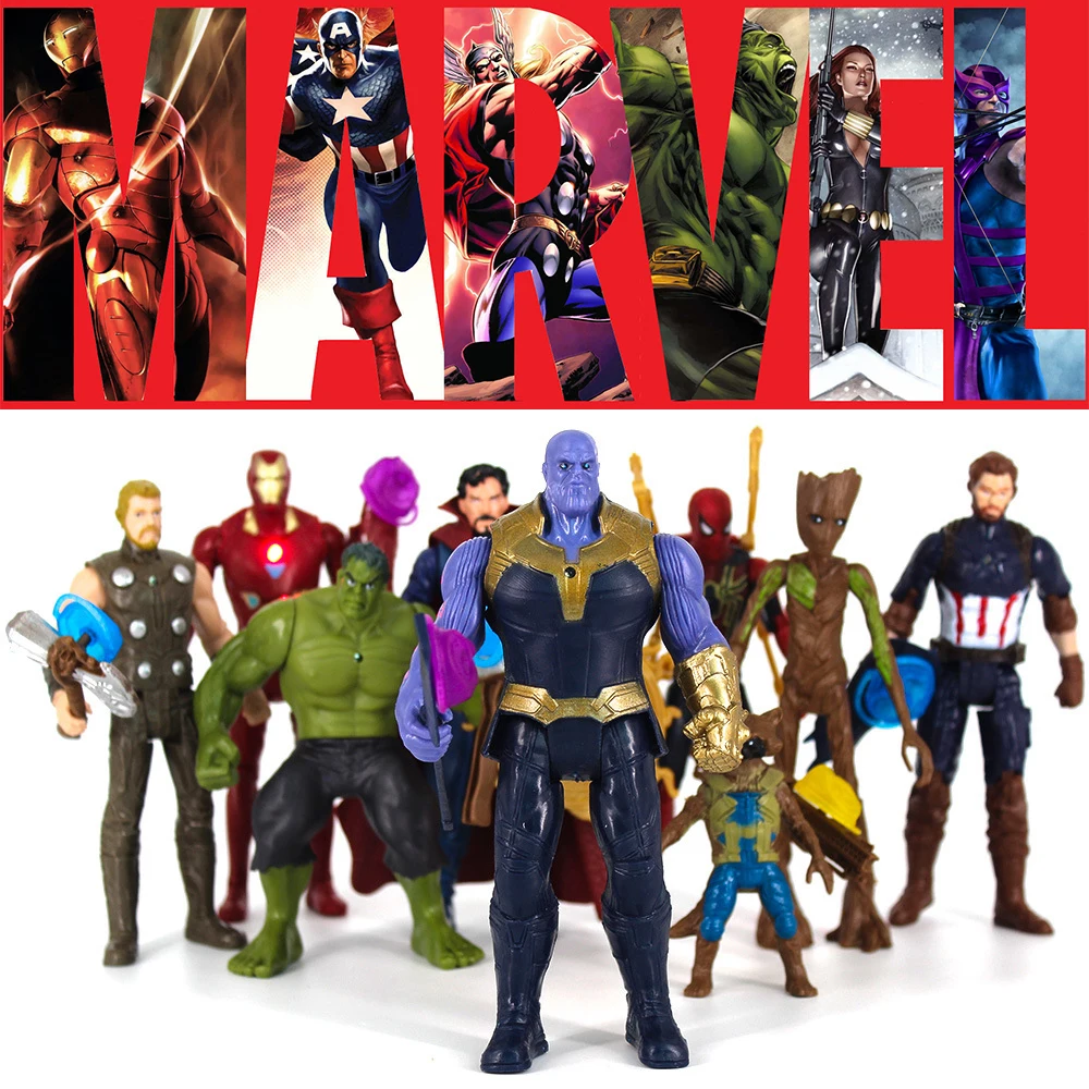 Фигурки героев мультфильма Marvel Legends герои аниме Мстители 4: война бесконечности