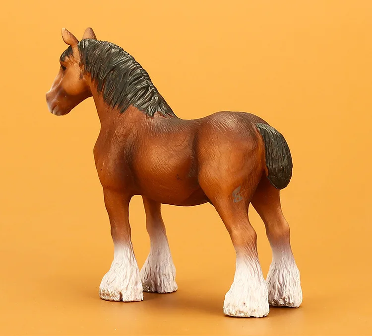 Бутик животных модель игрушки Clydesdale жеребец ранчо ферма лошадь модель раннее образование Гараж Комплект
