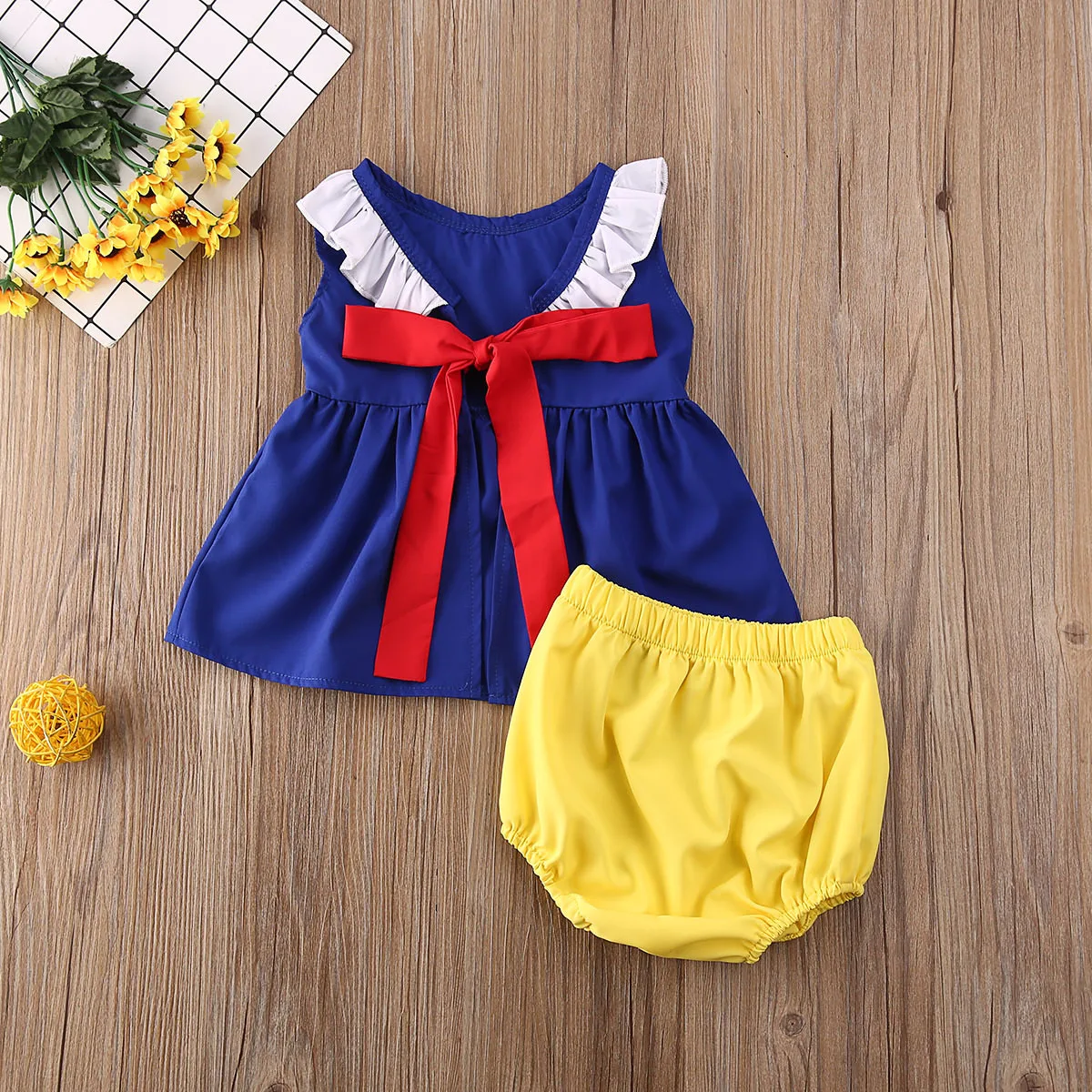 baby bodysuit dress Snow White Baby Girl 0-24M Bow Clothes Romper Tops Fancy Dress Shorts Party Outfits Baby Bodysuits medium