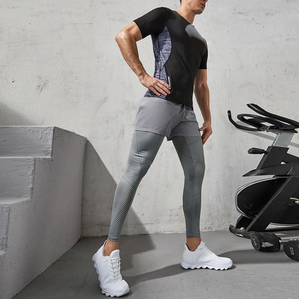 Men Joggers Running Track Pants Basketball Gym Jogging Workout Fitness High Waist Striped Sport Athlete Joger Tights Leggings