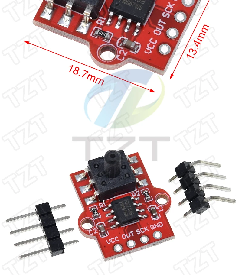 1/2PCS DC 3,3 V 5V 0-40KPa Druck Sensor Modul Verbinden 2,5mm Weichen Schlauch Digitale flüssigkeit Wasserstand Controller Board Für Arduino – Detail 2