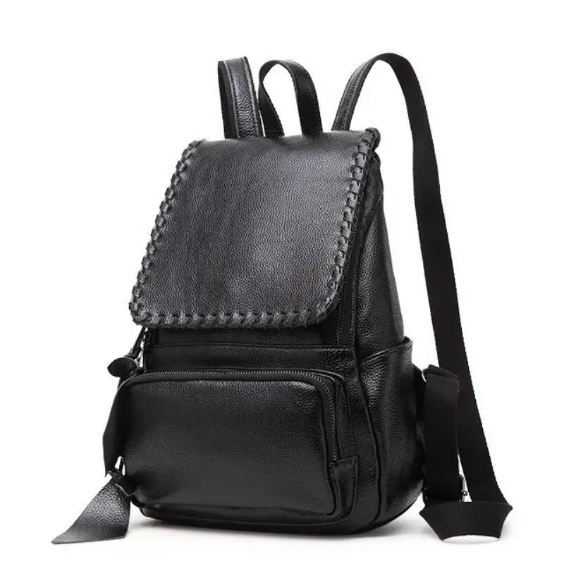 Школьные рюкзаки из натуральной кожи женские кожаные с защитой от кражи кошелек