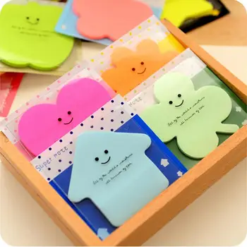 

Kawaii Cute cartoon memo stickers Sticky Notes Message Scratch notepad Heart Flower Star schedule shcool stationery