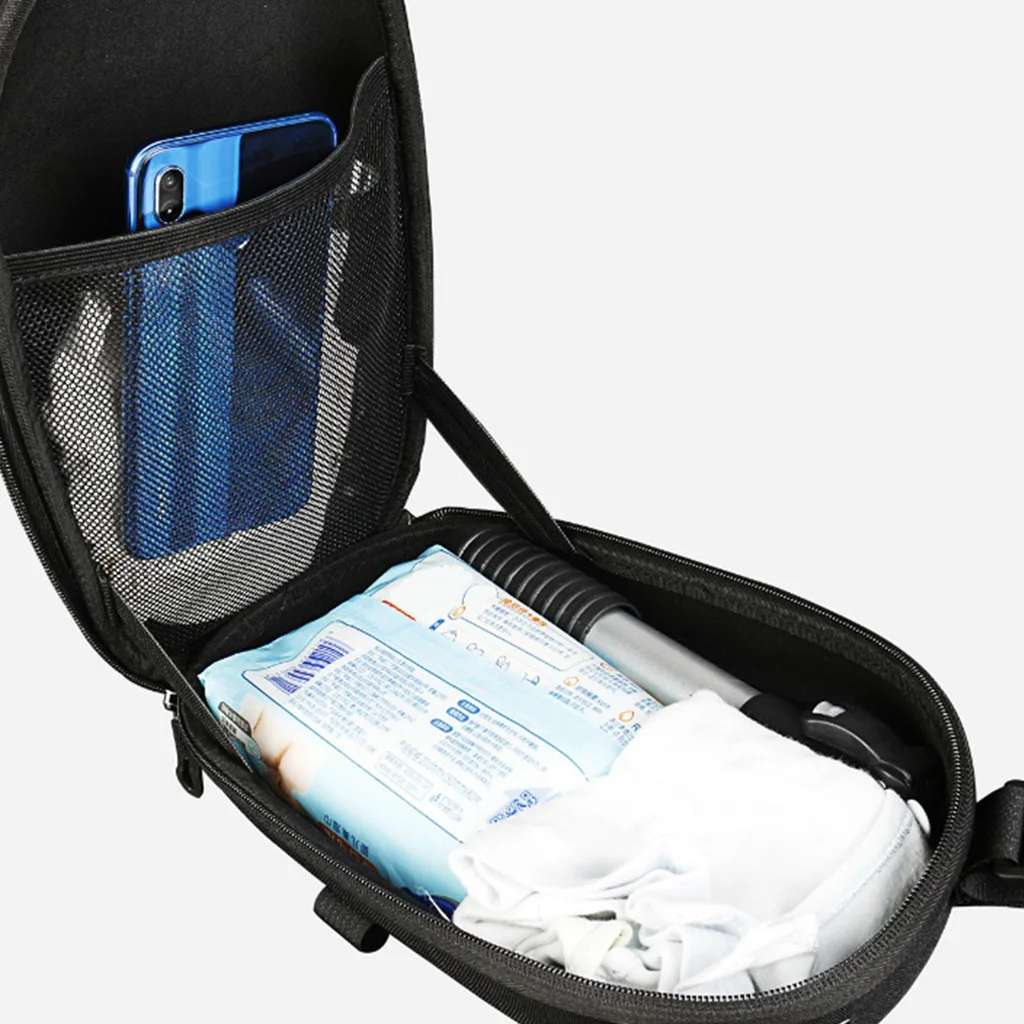  Handlebar Waterproof EVA Bag Bike Front Handle Basket Zipper Pouch