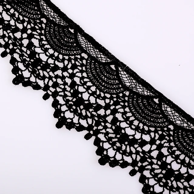 Cusack 2 Yards Black Lace Trim Ribbon for Costumes Home Textiles Trimmings  Tape Sewing DIY Lace
