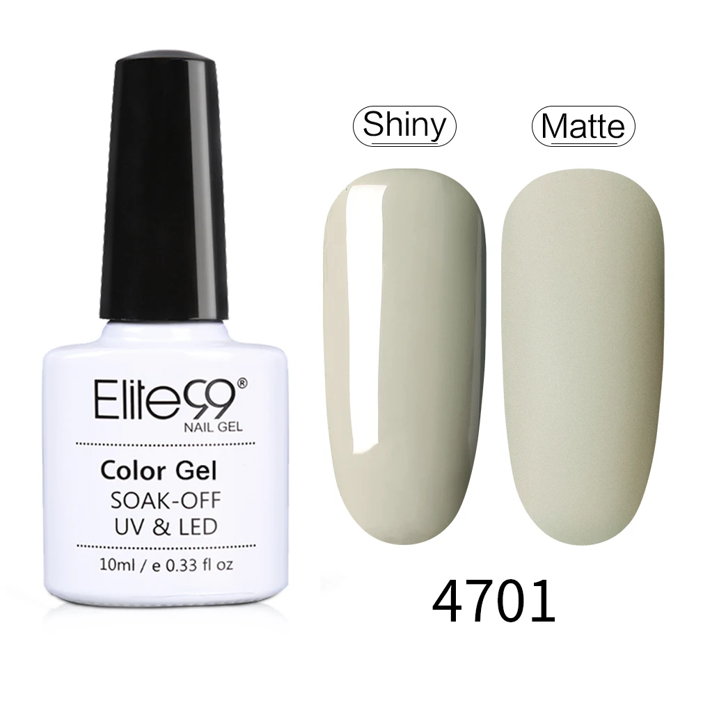 Elite99, 10 мл, ванильно-серый, серия, УФ-гель для ногтей, не впитывается, грунтовка для ногтей, Гель-лак, Полупостоянный Гель-лак, эмалевый лак - Цвет: 4701