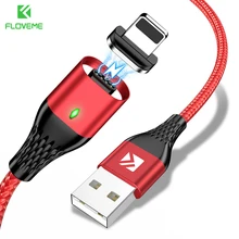 FLOVEME Магнитный кабель Micro usb type C для iPhone кабель освещения 1 м 3A провод для быстрого заряда type-C Магнитный кабель для зарядки телефона