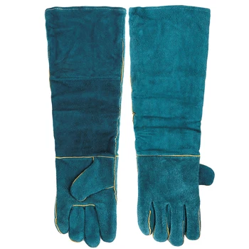 

Anti-bite Safety Bite Gloves For Catch animal Ultra long leather green Pets grasping Biting Household Protective Gloves