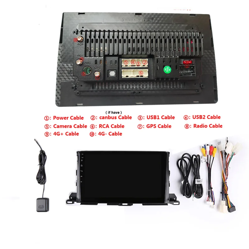 Excellent 10.1" 2G RAM 32G ROM Android Car DVD Video Player GPS For Toyota Highlander 2015 audio car radio stereo navigator bluetooth wifi 22