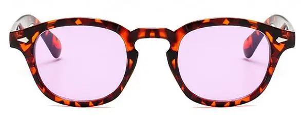 leopar purple Очки в стиле Джони Депп, мужские, Ретро стиль, Ретро стиль, очки по рецепту, женские, оптическая оправа для очков, прозрачные линзы - Цвет оправы: leopar purple