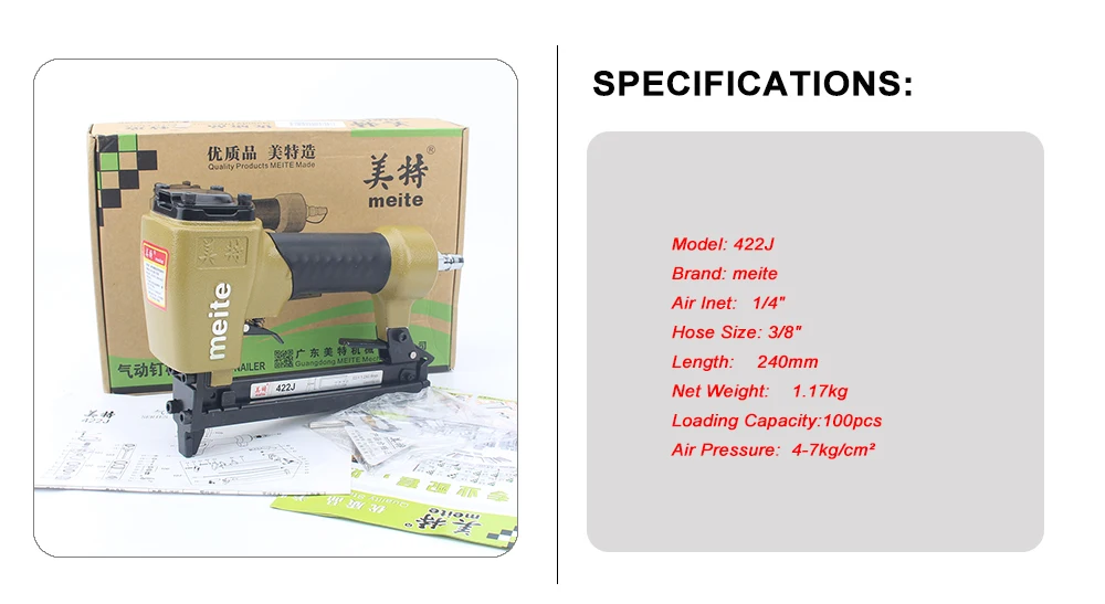 grampeador ferramentas pneumático brad nailer arma
