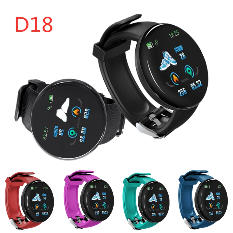 

2019 New Arrival D18 Waterproof Bluetooth Bracelet Smart Watch Heart Rate Blood Pressure Activity Trackers Sports Smartwatch