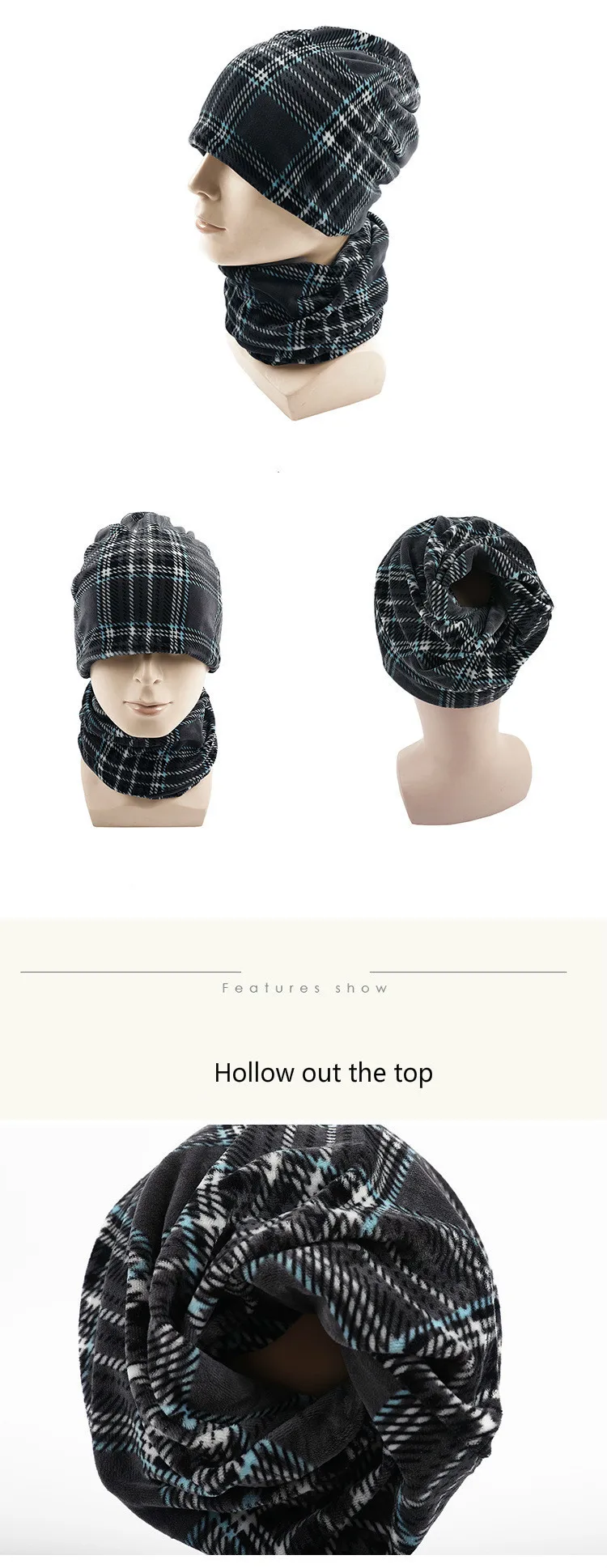 Brand Hats For Women Plaid Camouflage Leopard Print Ladies Hat Skullies Beanies Men Hat Unisex Winter Keep Warm Velvet Cap