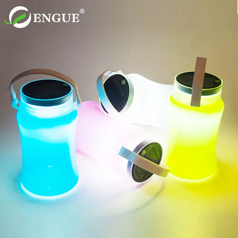 

Lynn Valley Solar Camping Buckle Multifunctional Storage Box shui bei deng Silica Gel Telescopic Camping Lamp Eg-s1