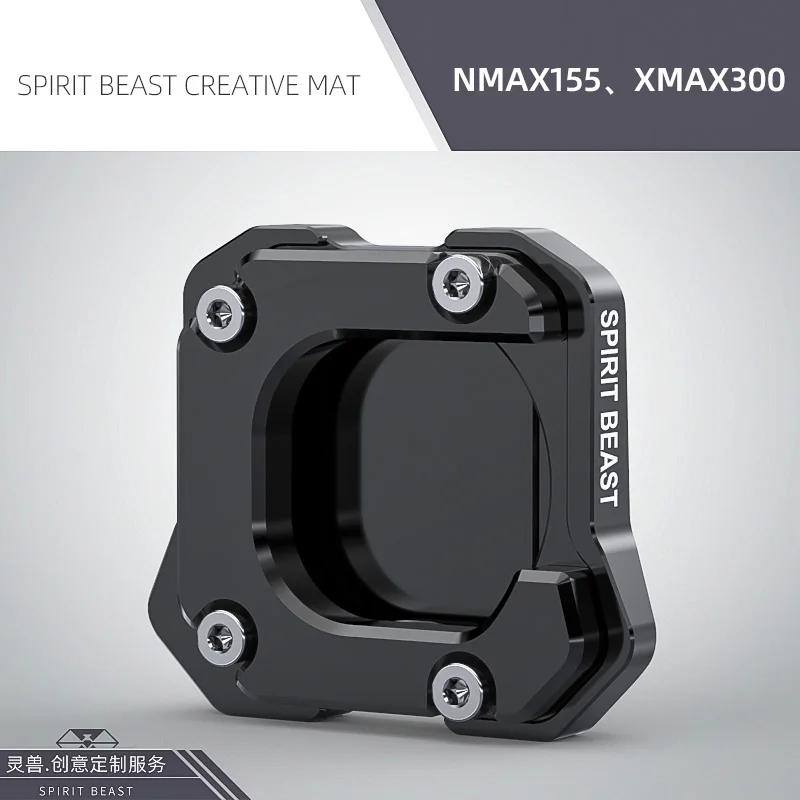 Spirit Beast мотоциклетные боковая Рамка подставка для ног подставка для Yamha NMAX155 XMAX300 - Цвет: black