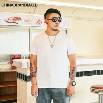 

Big size Men's Wear super Brand Fat Loose Top Fat Man Plus Fat Plus Embroidery Short Sleeve T Shirt