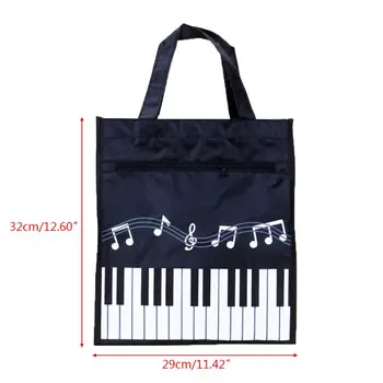 

Waterproof Piano Keyboard Music Note Women Tote Handbag Shoulder Shopping Bag