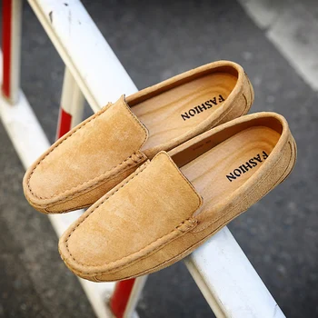 

Men's Business Shoes Leather Loafers Fashion Casual Shoes Size 38-44 Simple Leisure Male Adult Flats Casual Shoes