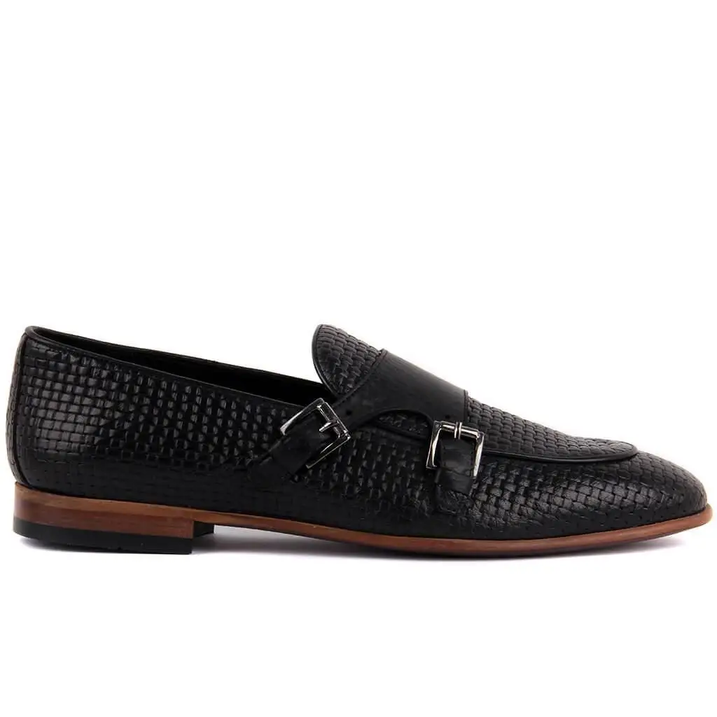 

Sail-Lakers Black Leather Men 'S Casual Shoes