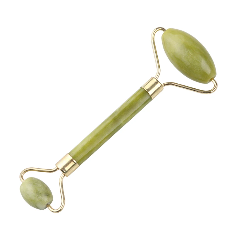 

Double Head Green Jade Roller Nature Stone Facial Massage Lift Hands Eye Body Skin Relaxation Slimming Beauty Health Care Tool